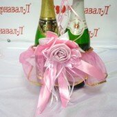 Украшение на шампанское / юбка розовая
